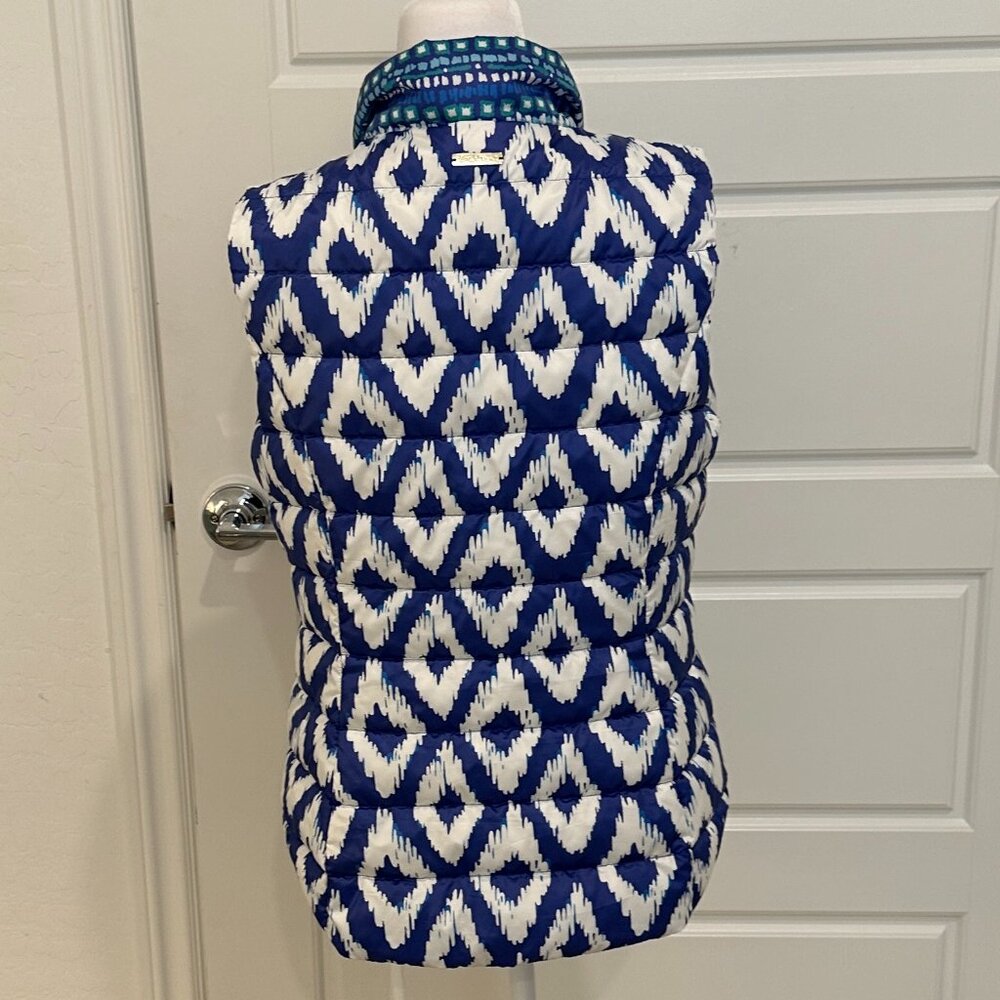 LILLY PULITZER IKAT PRINT PUFFER JACKET/ VEST MEDIUM NWOT - Picture 4 of 9